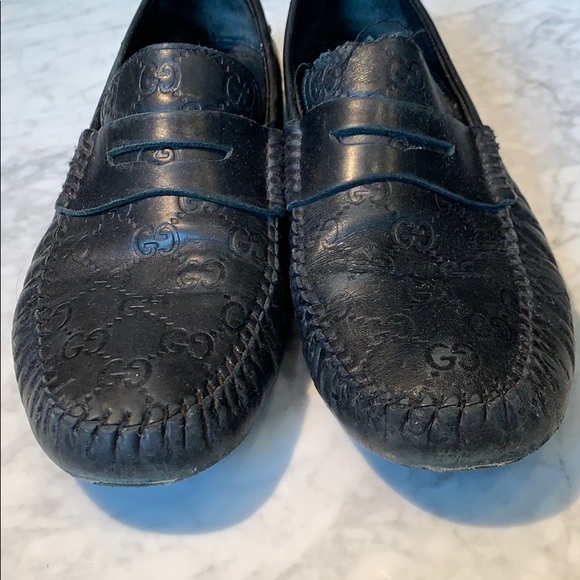 GUCCI Kanye Embossed GG Driving Shoe in black - Picture 7 of 7